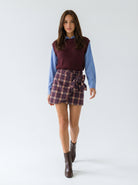 Elisabetta – Gilet morbido in lana Bordeaux donna