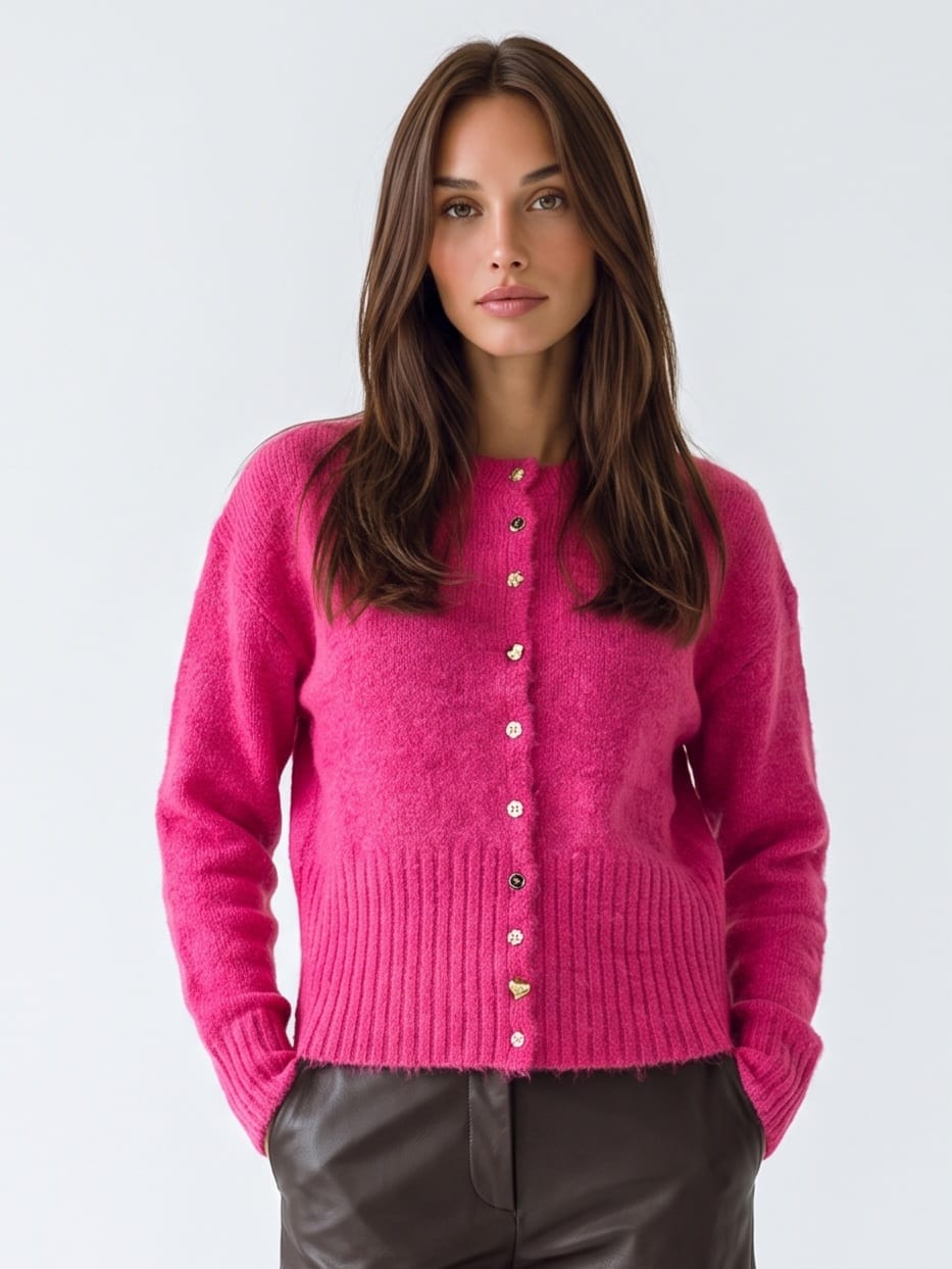 Cardigan Elvira - Fucsia Maglia donna