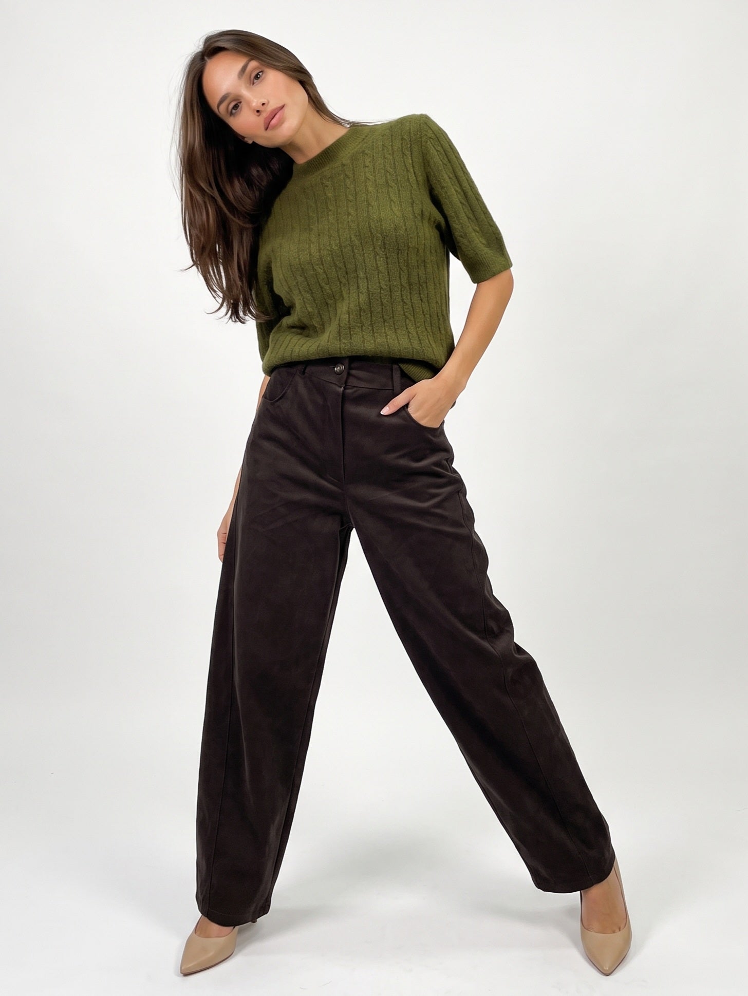 Pantalone Afra - Marrone Pantalone donna