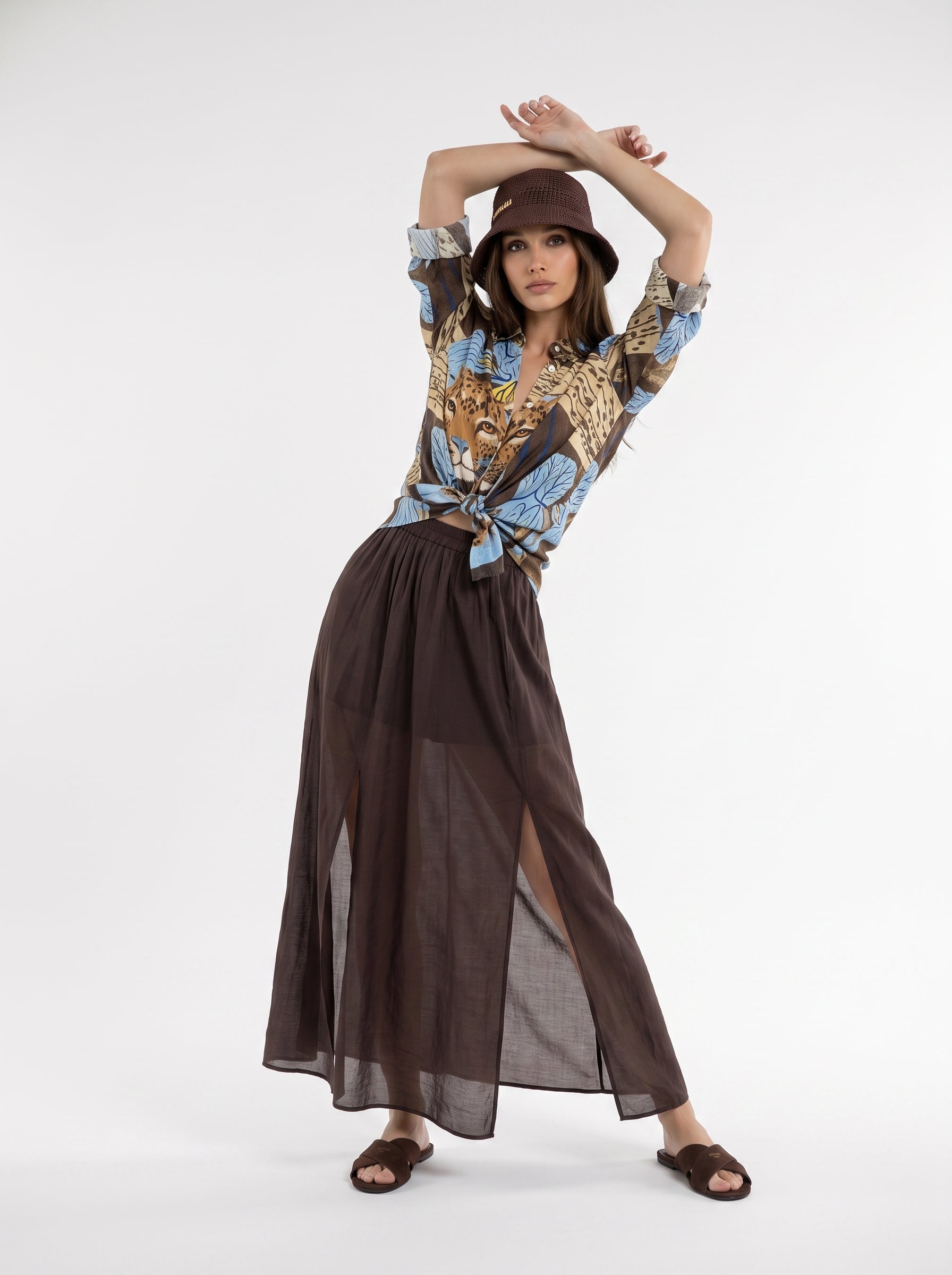 Gonna Dorotea - Marrone donna