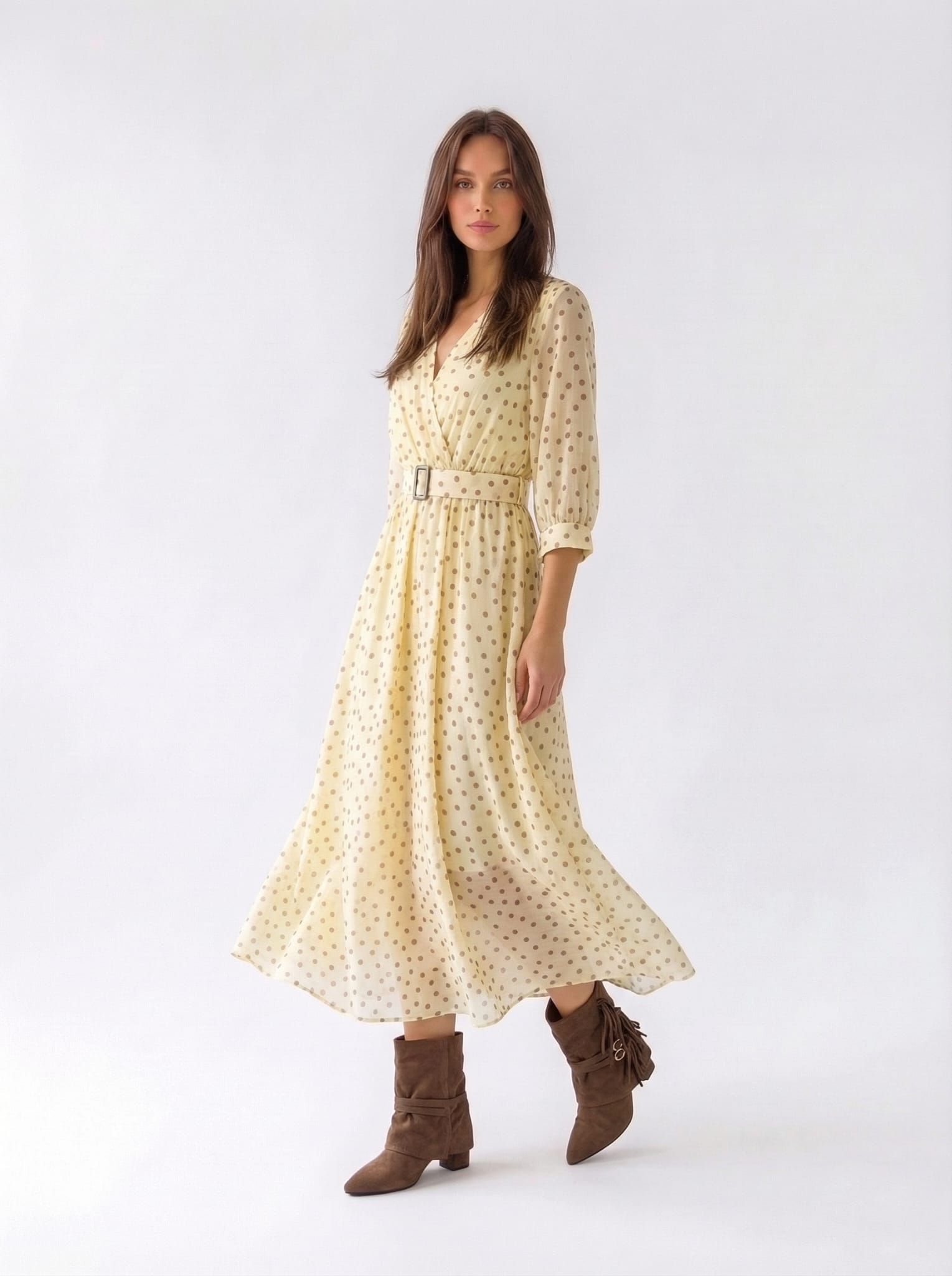 Abito Zaira - Giallo pois donna