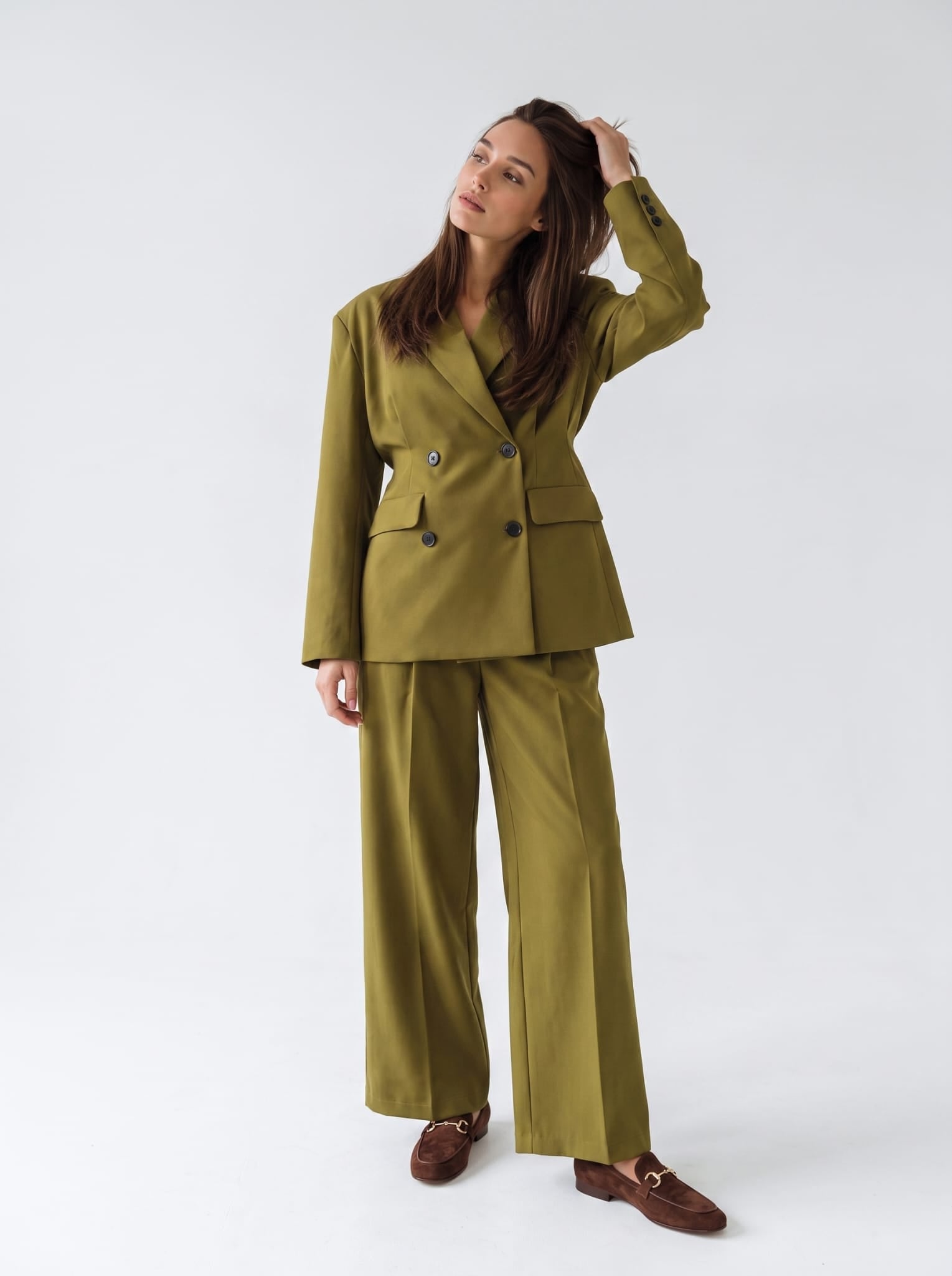 Tailleur Cassia - Verde Olio Tailleur donna