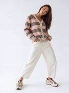 Cardigan Evelisse – Rosa/Beige Cardigan donna