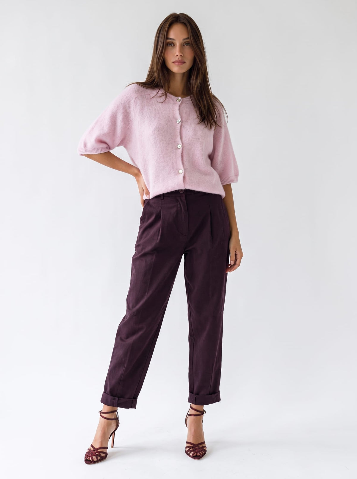 Pantalone Eira – Prugna Pantalone donna