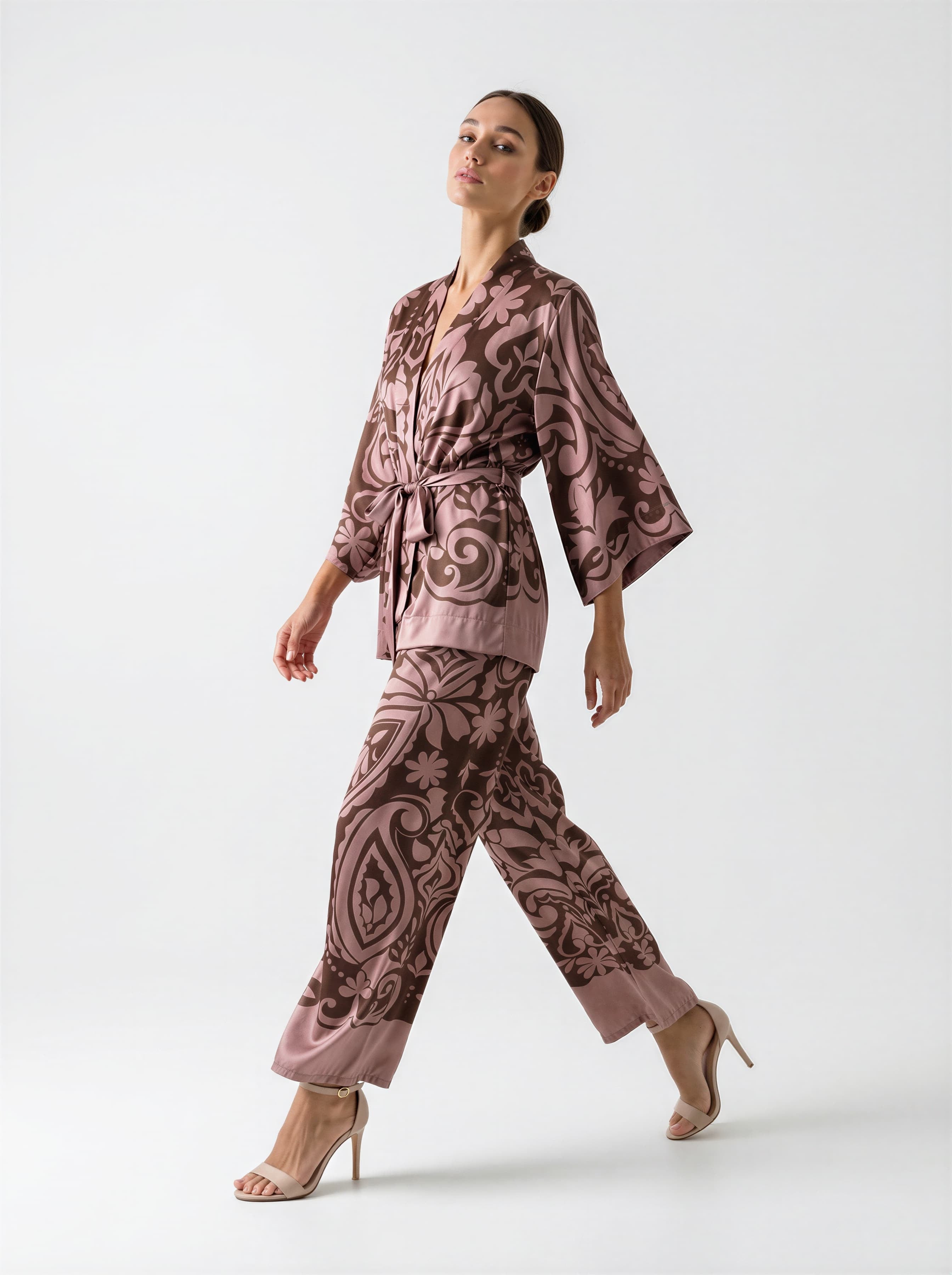 Coordinato Velmira - Rosa e marrone donna