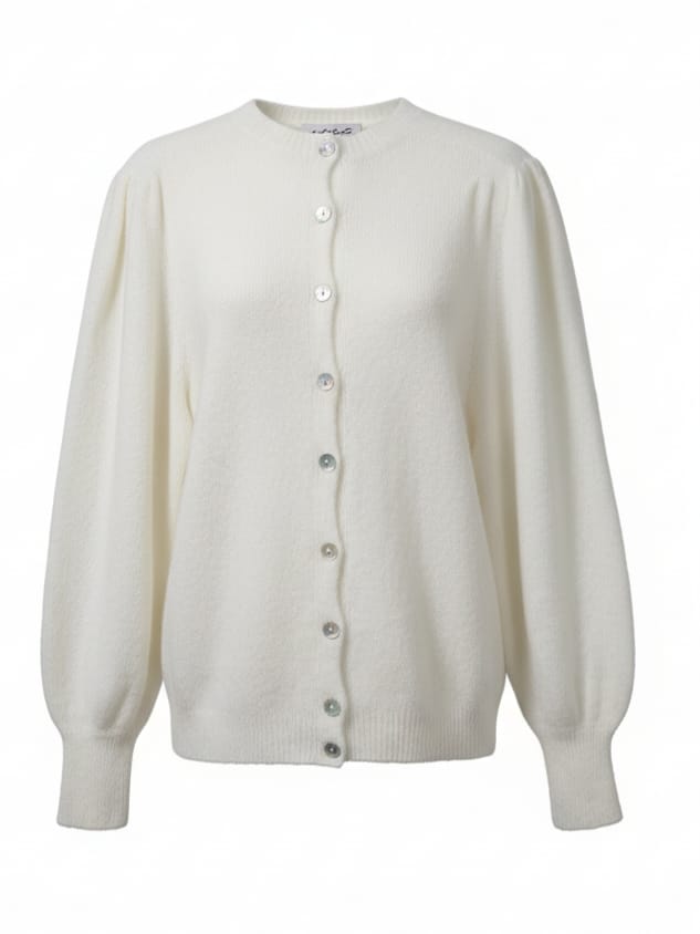 Mavi – Cardigan morbido in lana Panna donna