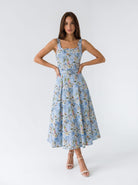 Abito Sakura - Azzurro floreale donna