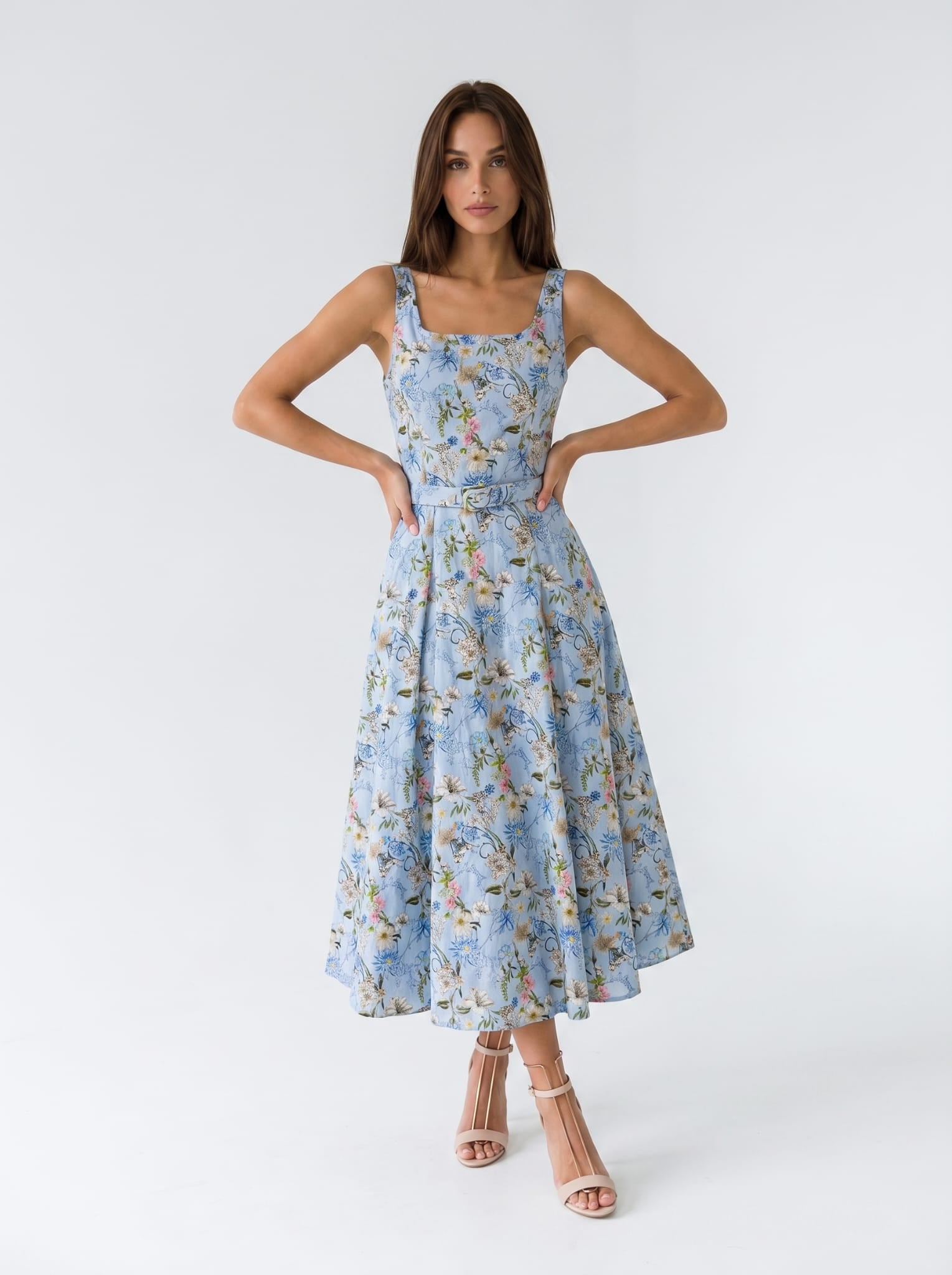 Abito Sakura - Azzurro floreale donna