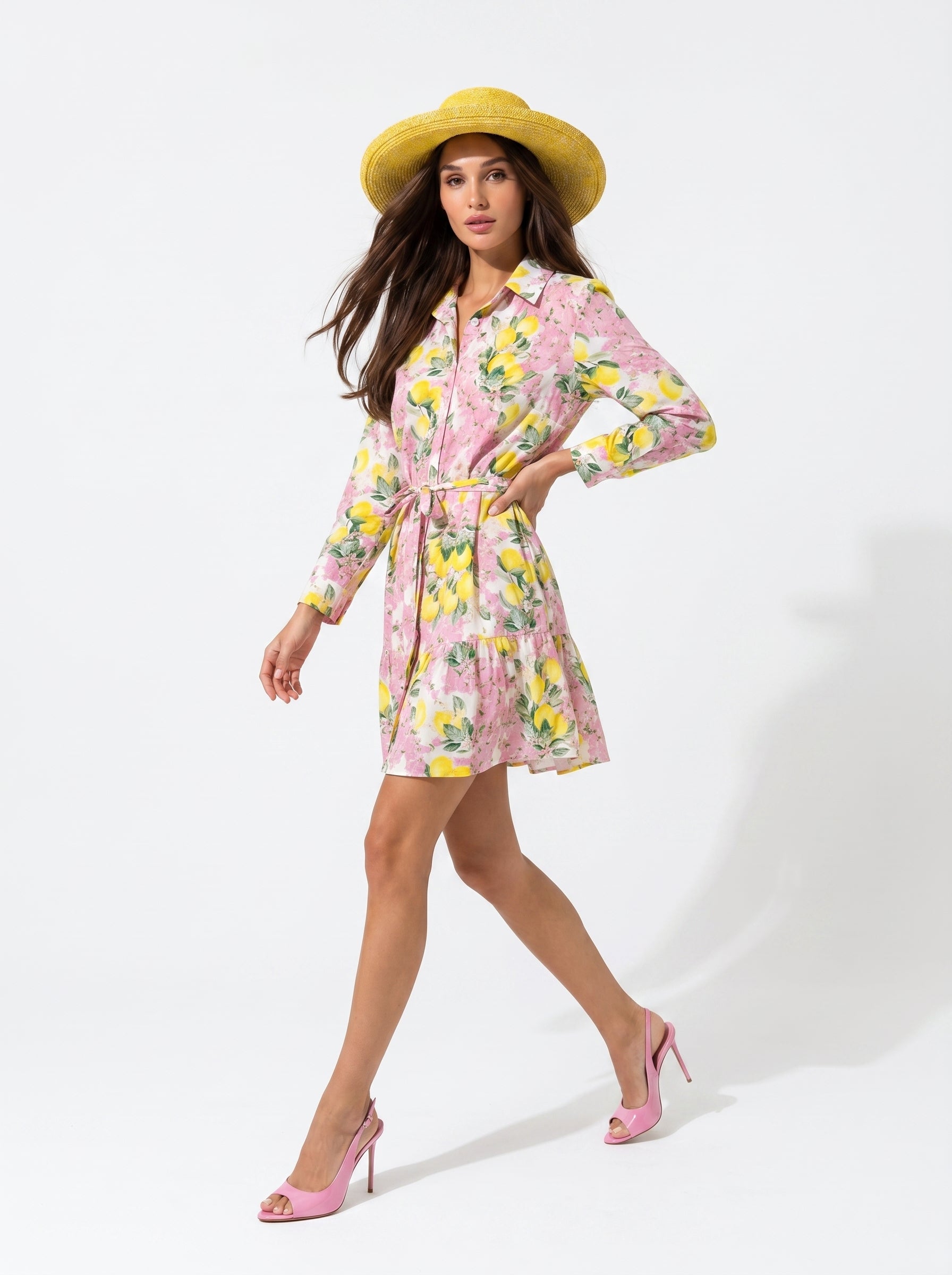 Abito Florelle midi - Limoni Rosa donna