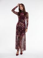 Abito Isabeau – Bordeaux / Animalier Abito donna