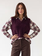 Gilet Delphine – Melanzana Maglia donna