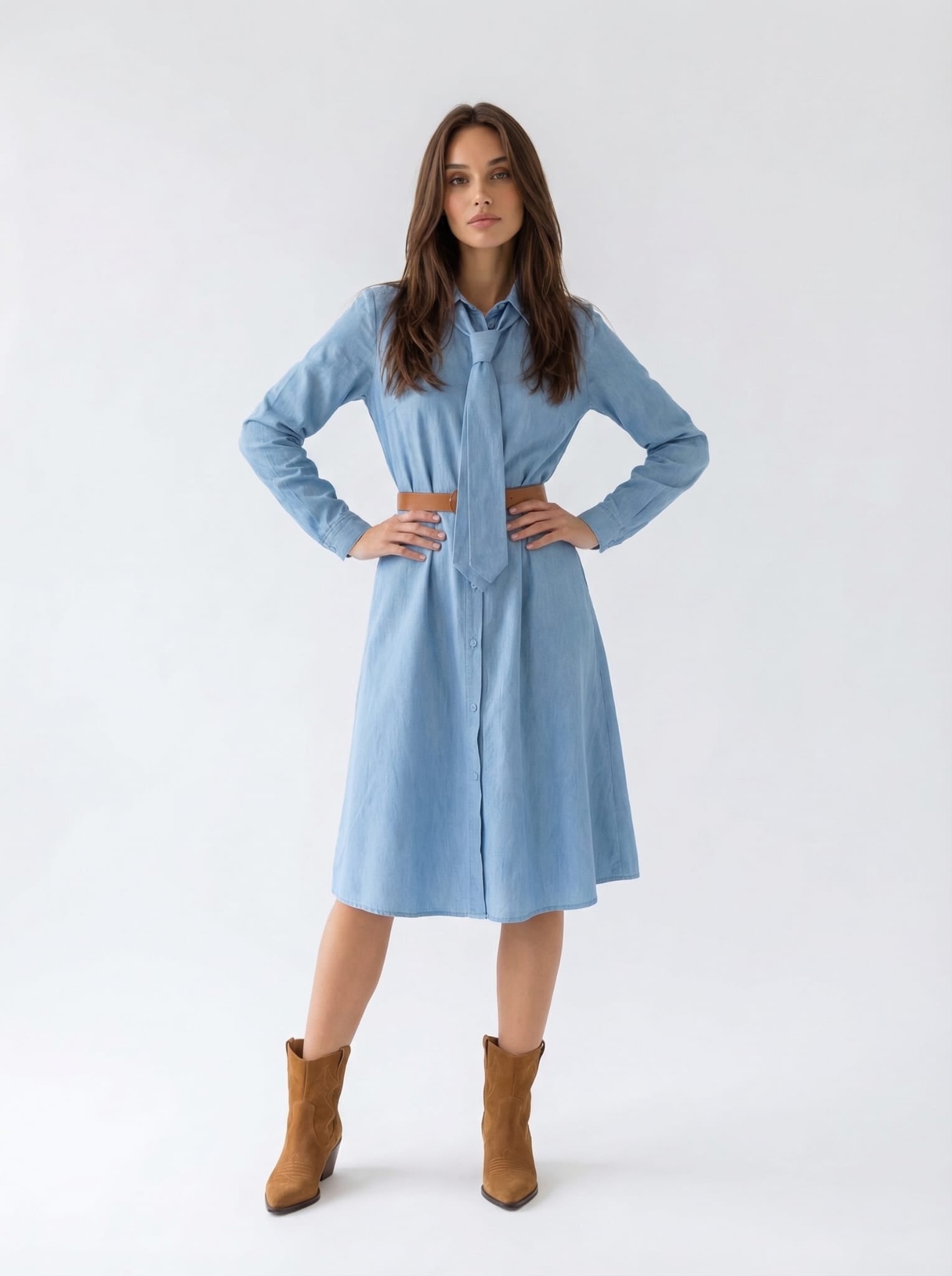 Abito Chemisier Lyan - denim medio donna