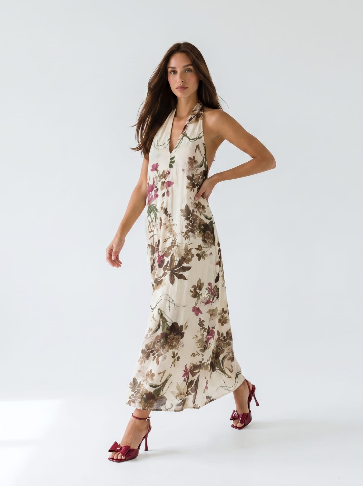 Abito Daphne - Fantasia magenta donna
