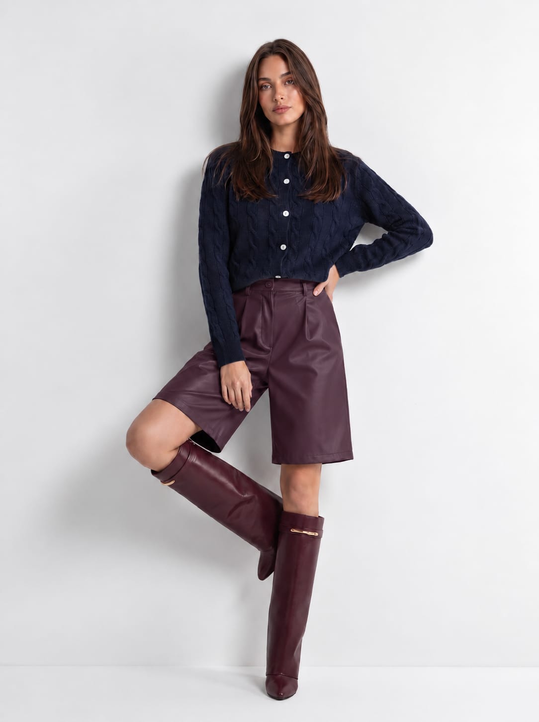 Bermuda Aline – Bordeaux Pantalone donna