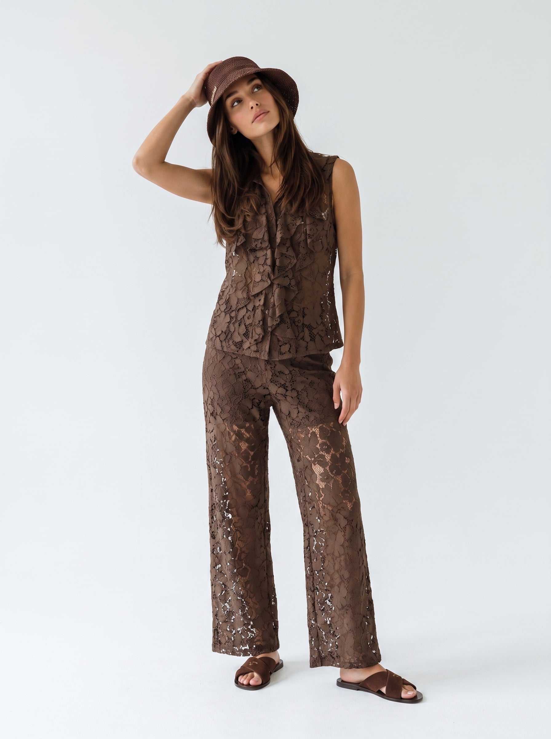 Coordinato Fiorella - Marrone donna