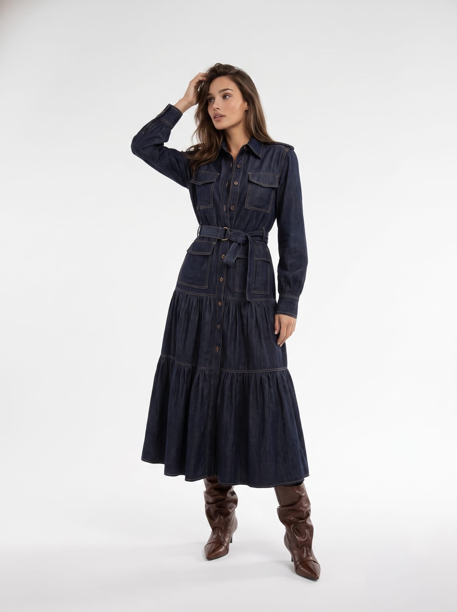 Chemisier Nives - Denim Blu Abito donna