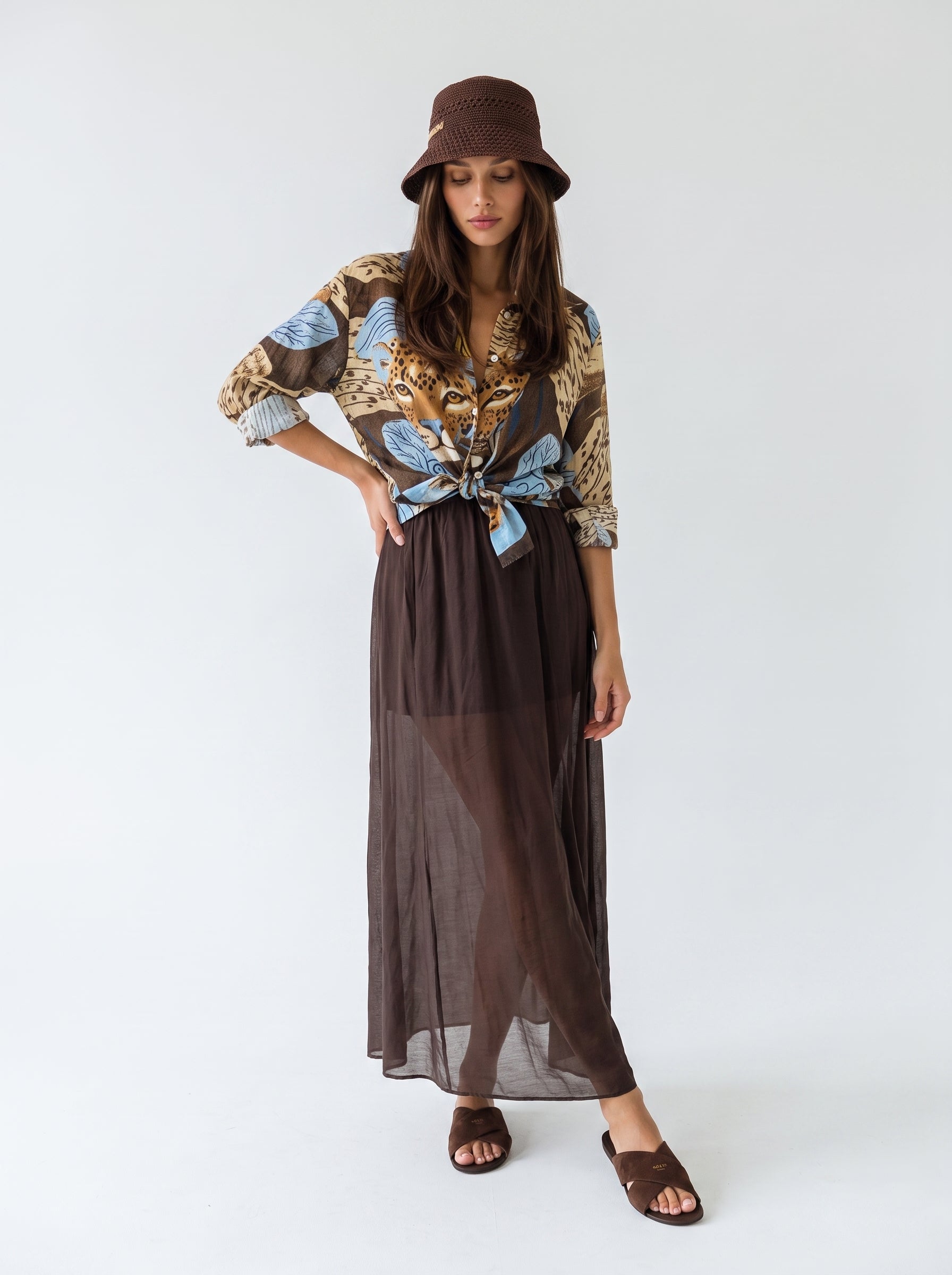 Gonna Dorotea - Marrone donna