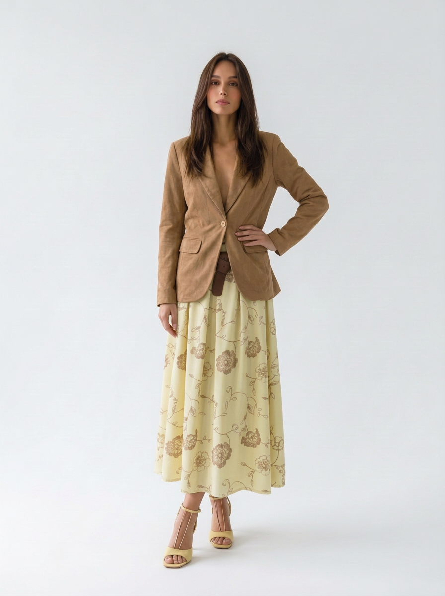 Giacca Katia in ecocamoscio – Beige donna
