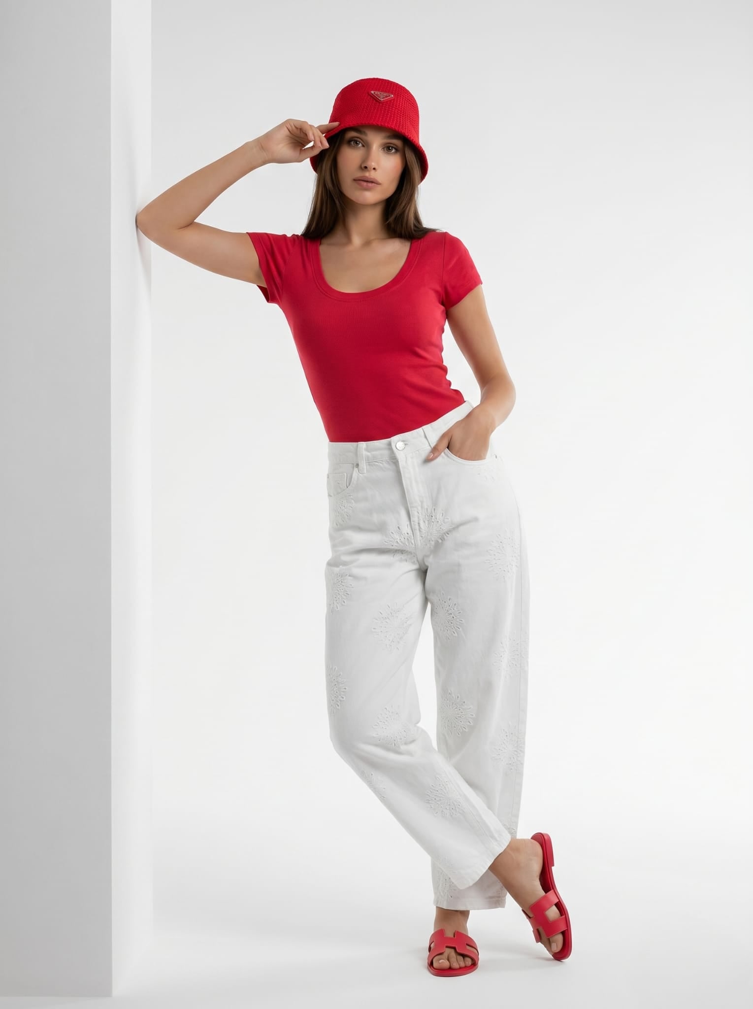 T-Shirt Adele - Rosso donna