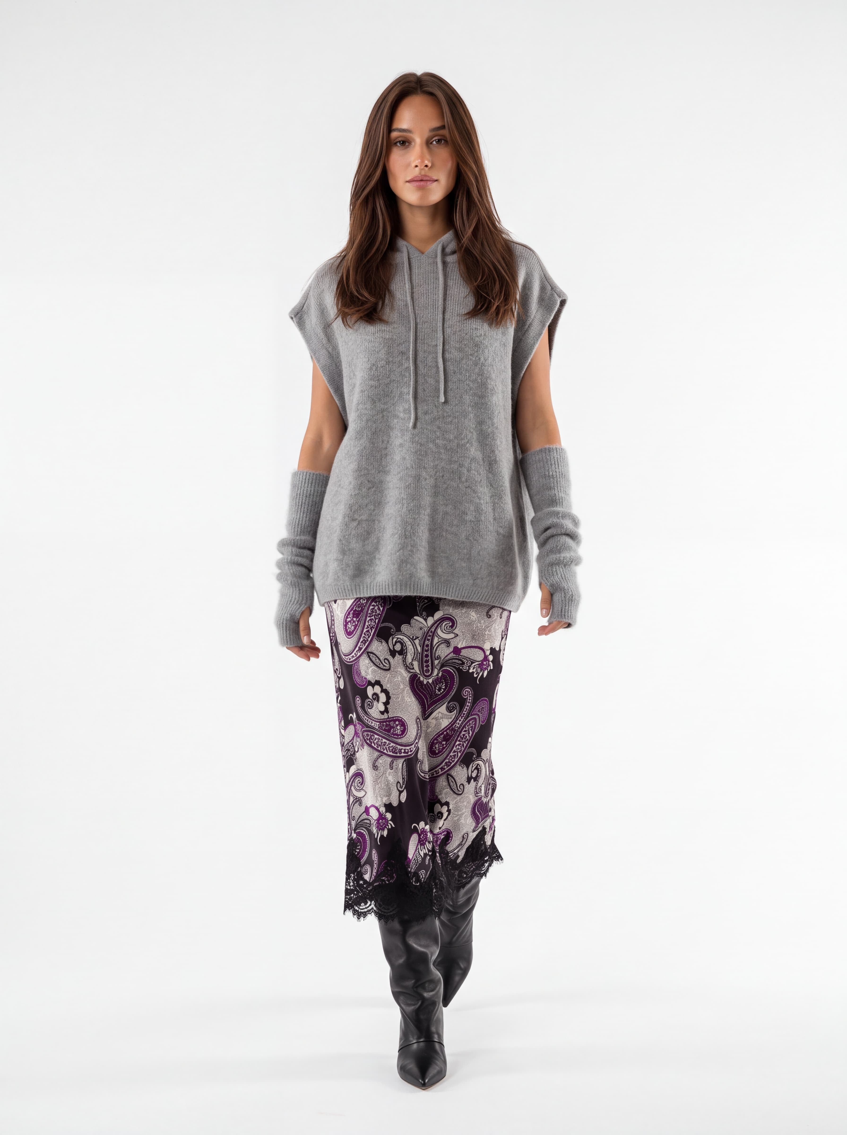 Maxi Pull Orielle – Grigio Maglia donna