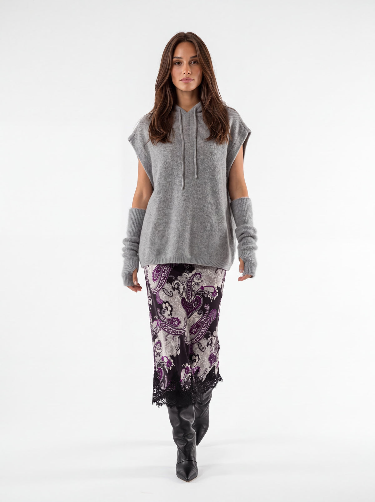 Maxi Pull Orielle – Grigio Maglia donna