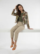 Blazer Camille jacquard floreale – Floral Tropical donna