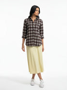 Camicia Katia - Marrone e burro donna