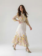 Abito Florelle chemisier in mussola - floral garden giallo donna