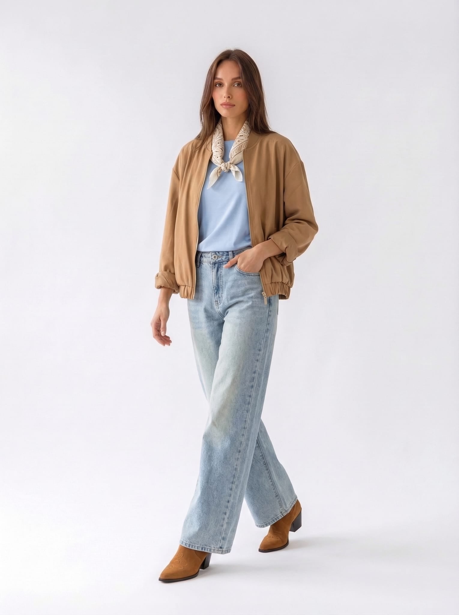 Bomber Noma - cuoio donna