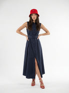 Abito Chemisier Olive - Blu donna