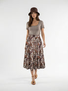 Gonna Fiora - Marrone cachemire donna