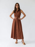 Abito Chemisier Olive - Ruggine donna