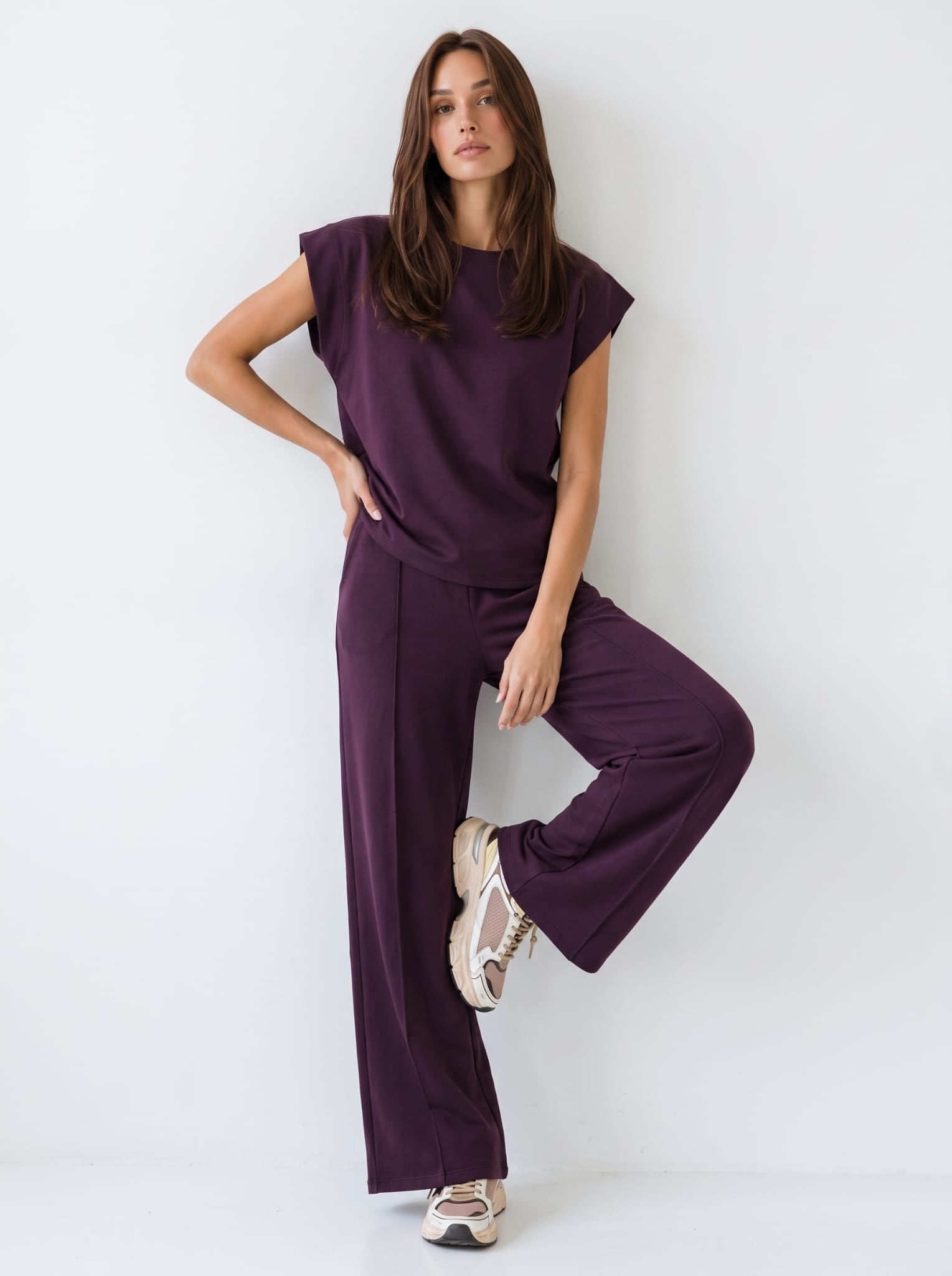 Pantalone Kaia - Bordeaux Coordinato donna