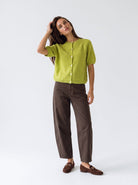 Cardigan Evania – Verde lime Cardigan donna