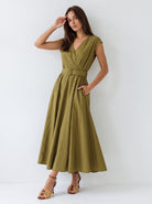 Abito Isolde - Verde olio donna
