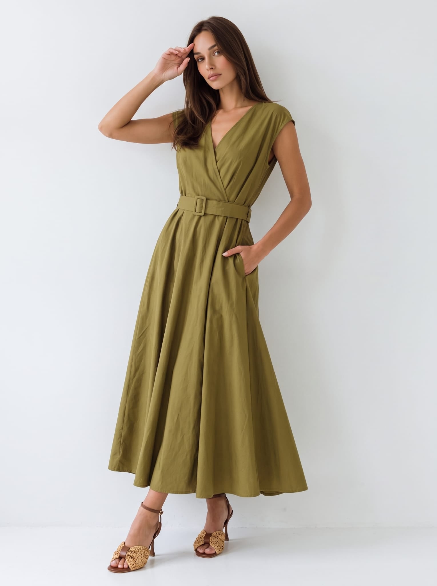 Abito Isolde - Verde olio donna