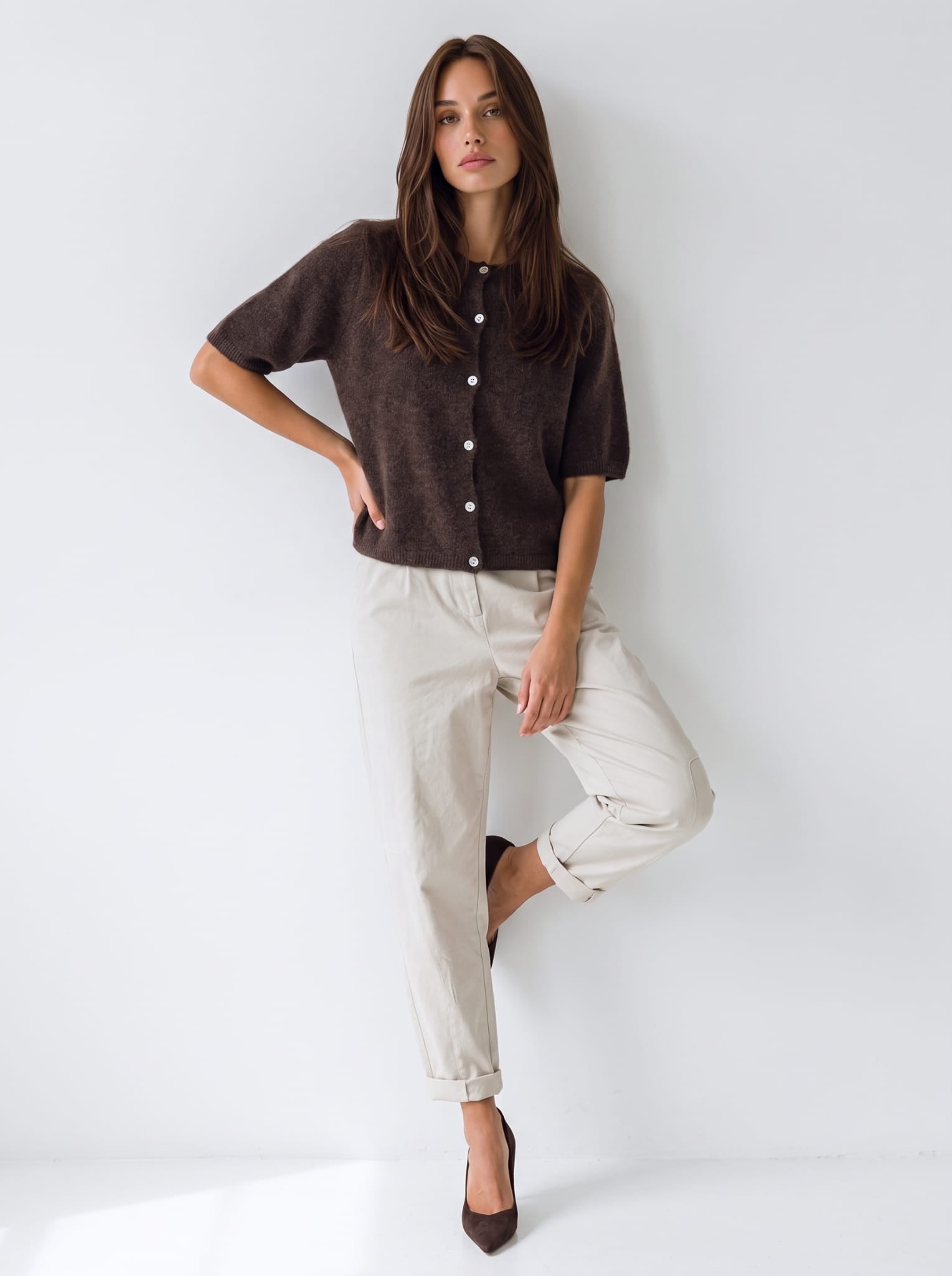 Cardigan Evania – Marrone Cardigan donna