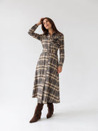 Chemisier Ottavia - Check Beige Abito donna