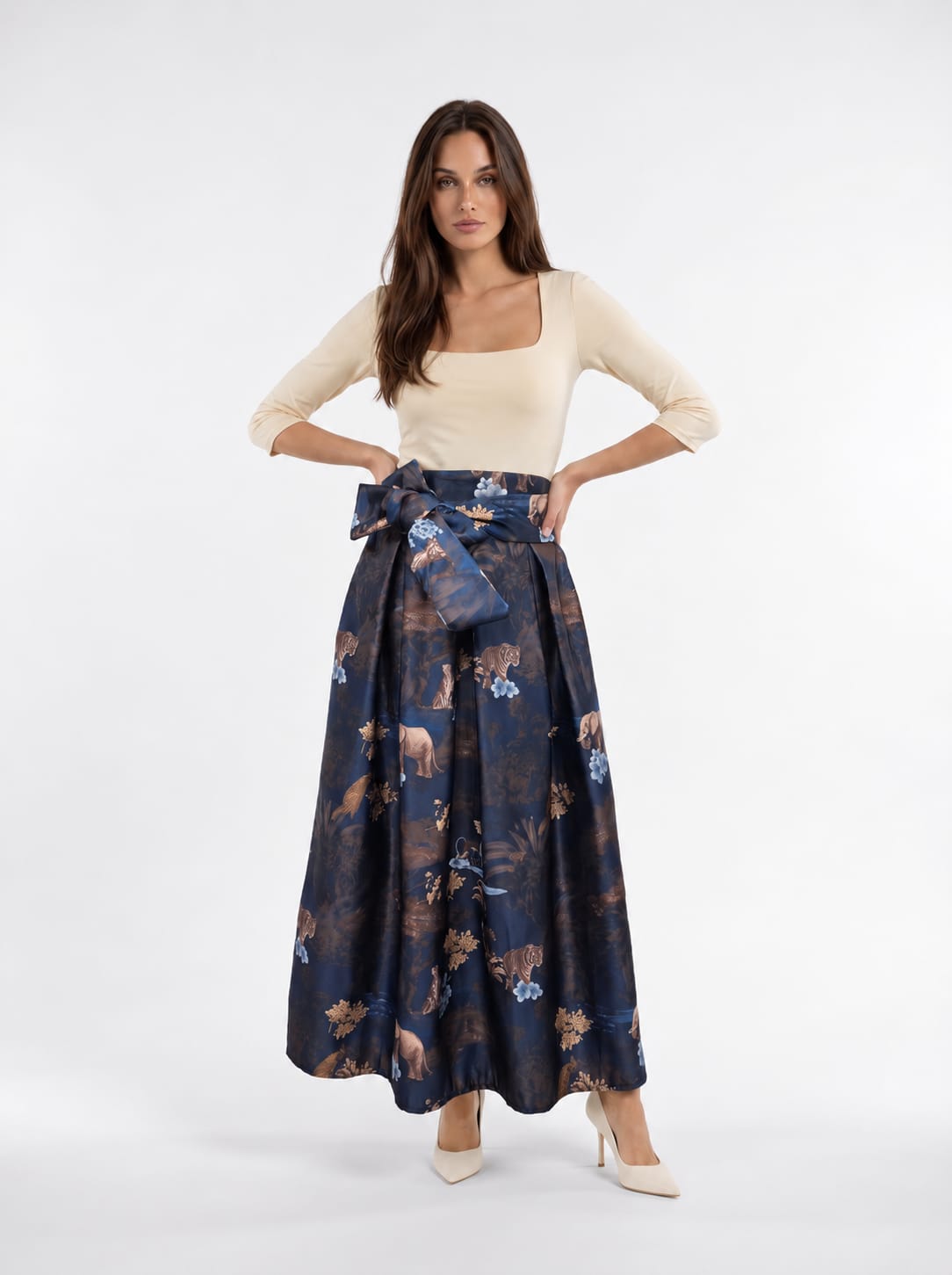 Gonna Solmira – Blu Notte Multicolor Gonna donna