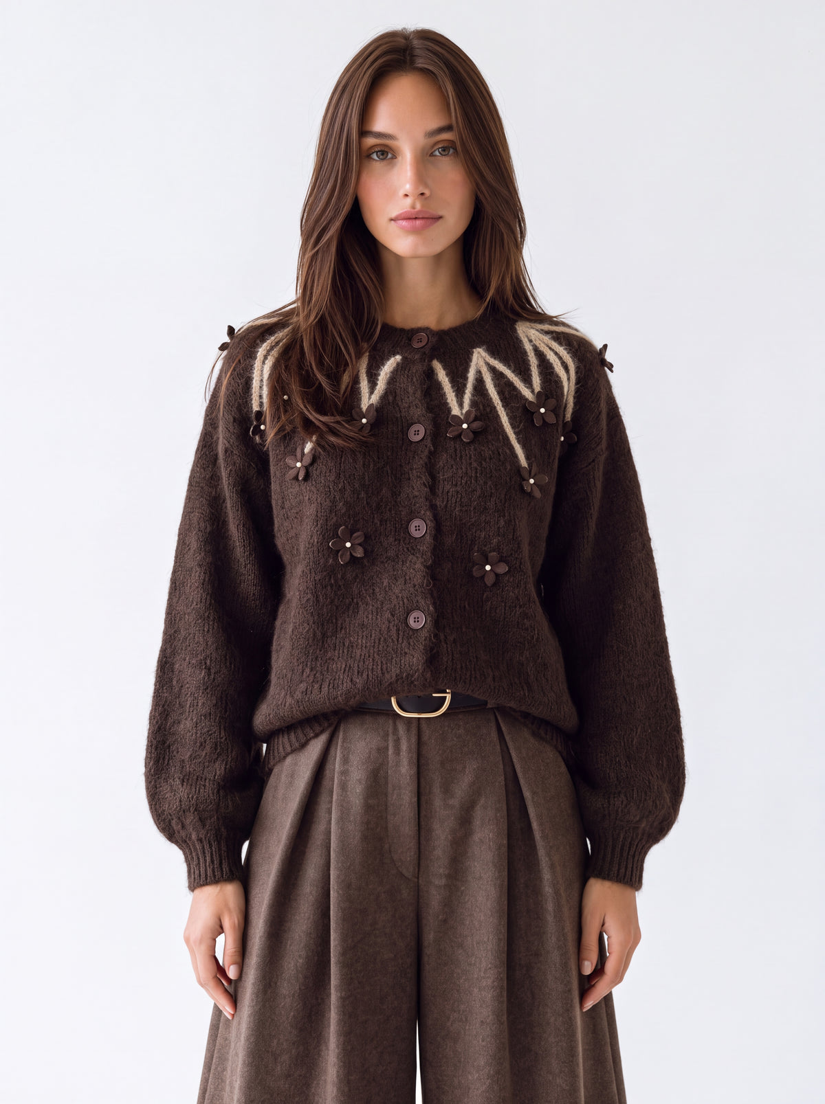 Cardigan Amarante – Marrone Mélange Cardigan donna