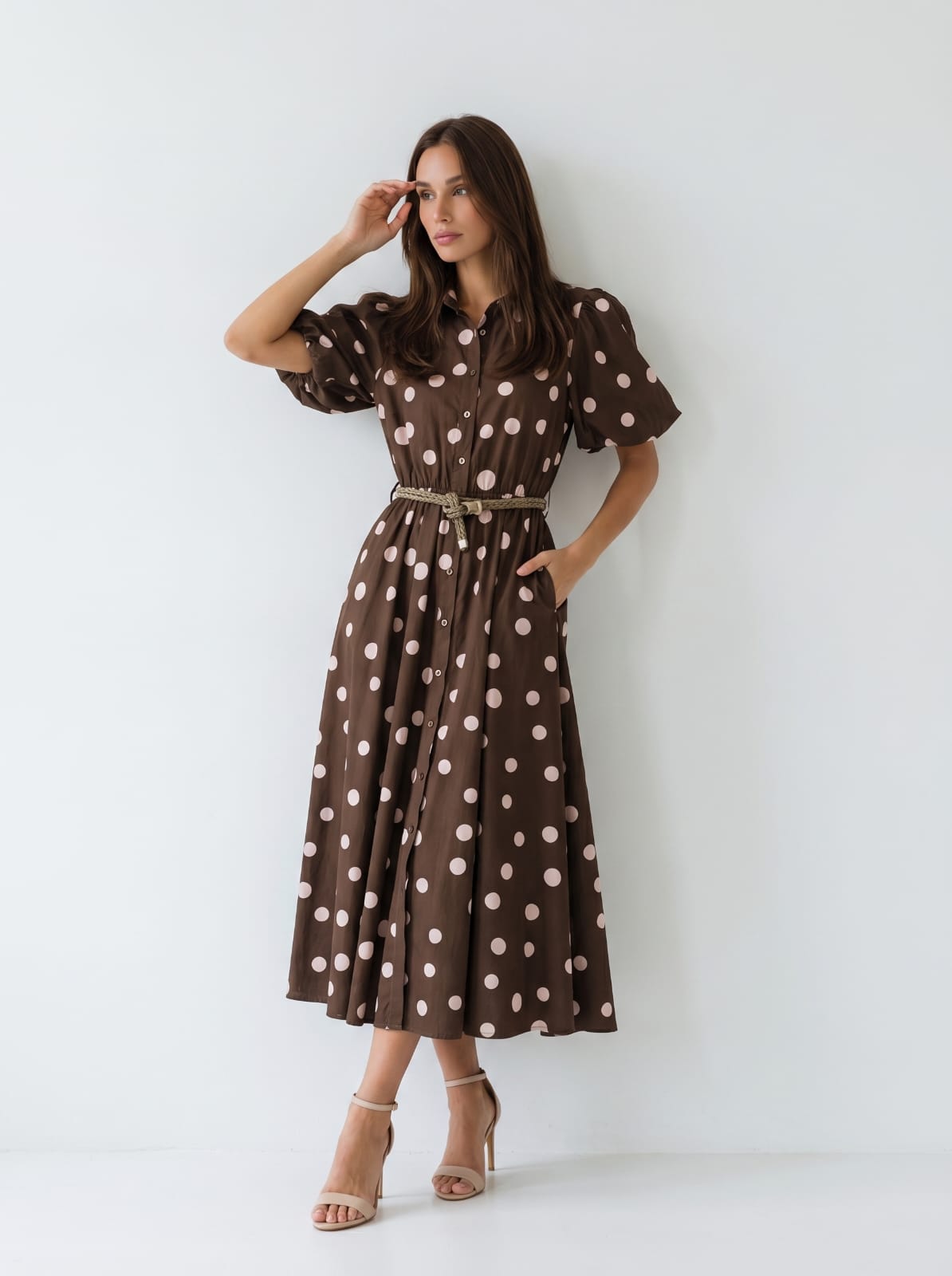 Abito Miravel - Marrone pois donna