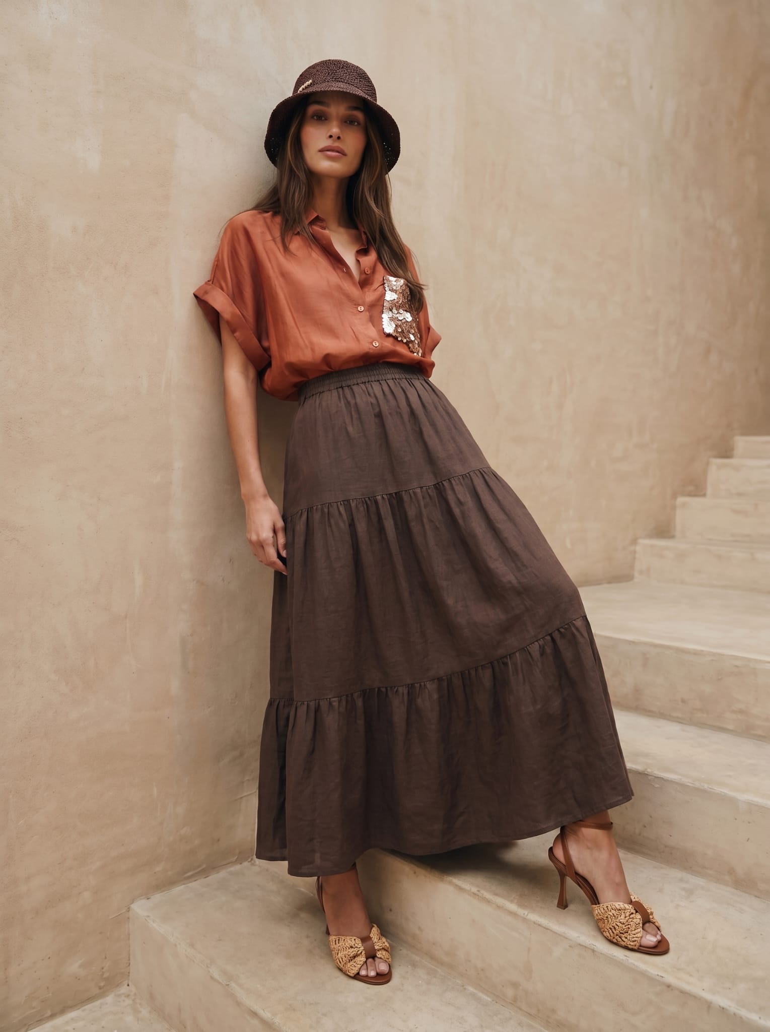 Gonna Samantha - Marrone donna