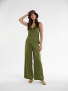 Coordinato Aurora - Verde oliva donna