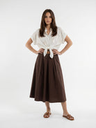 Gonna Delia - Marrone donna