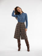 Bermuda Livia - Check Cacao Pantalone donna