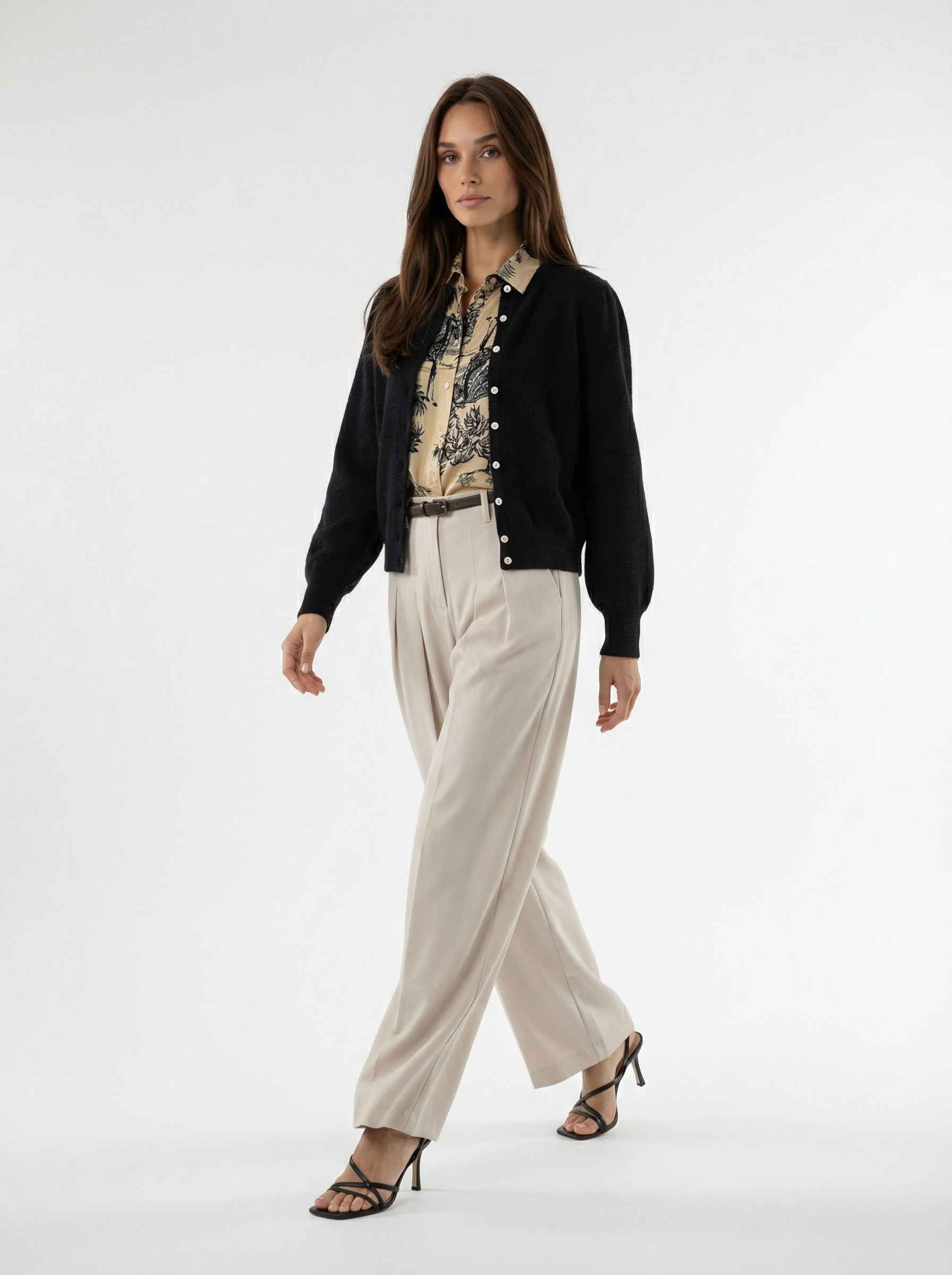 Mavi – Cardigan morbido in lana Nero donna