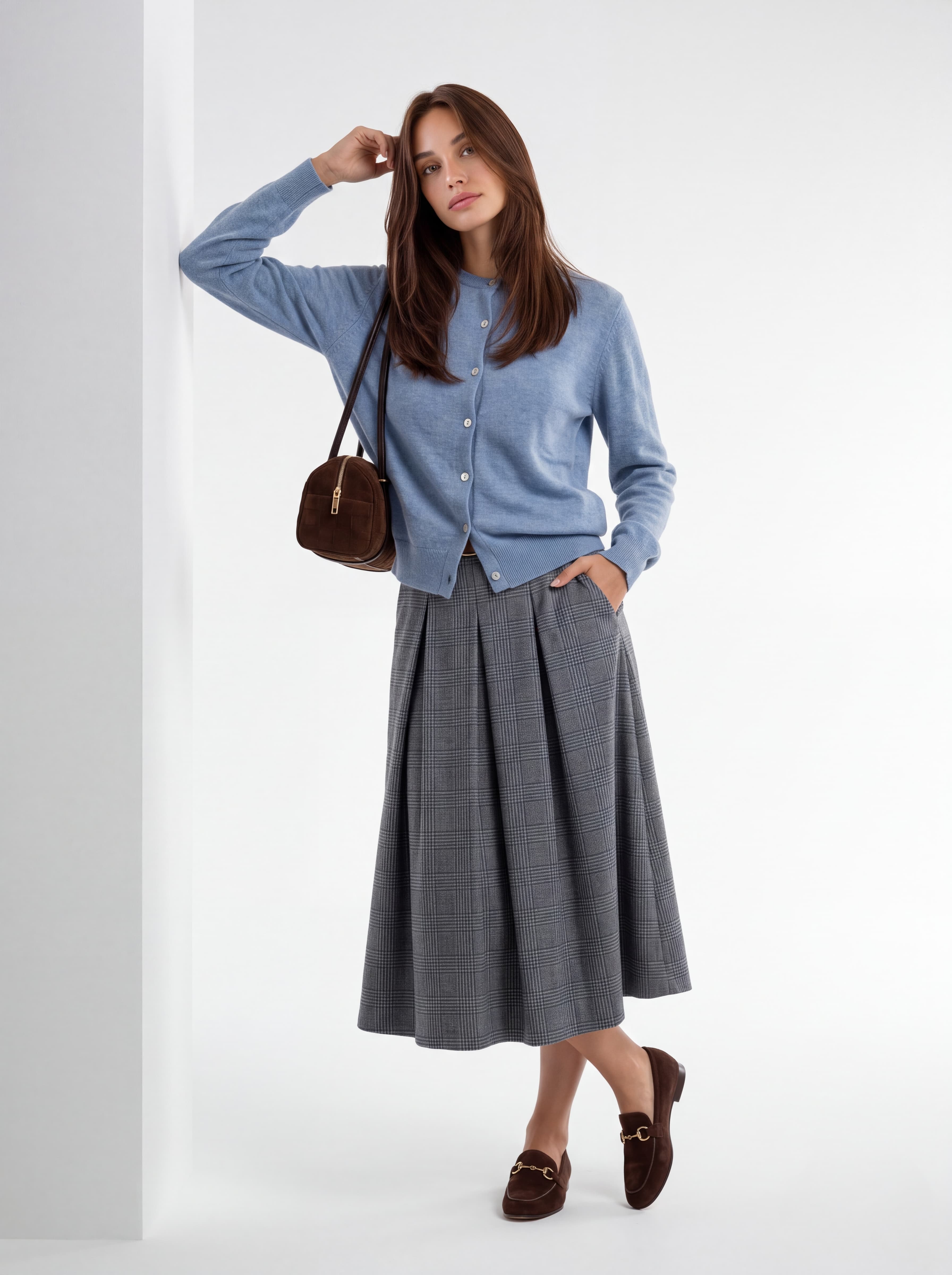 Gonna Élodie – Grigio Principe di Galles Gonna donna