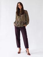 Camicia Ondine – Verde Oliva Multicolor Camicia donna