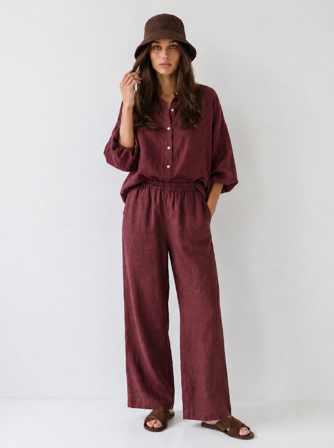 Coordinato Elvira - Borgogna donna