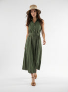 Abito Chemisier Olive - Verde donna
